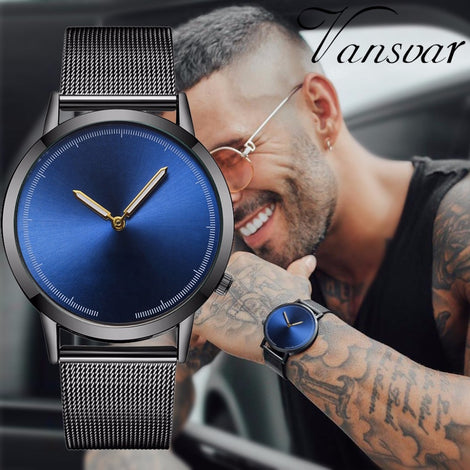 Mens Business Watch Fashion Classic Gold Quartz Stainless Steel Wrist Watch Luxury Male Watches Men Clock Relogio Masculino Hot