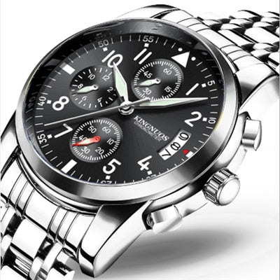 Mens Wristwatch Quartz Stainless Steel Chronograph High Quality Watches Men Business Waterproof Wrist Watch Classic Newly Design