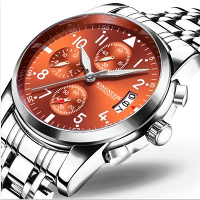 Mens Wristwatch Quartz Stainless Steel Chronograph High Quality Watches Men Business Waterproof Wrist Watch Classic Newly Design