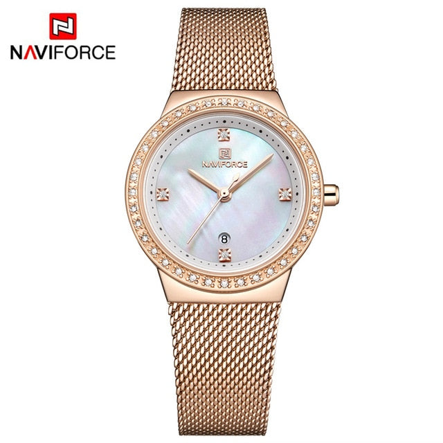 NAVIFORCE Top Luxury Brand Women Watches Female Fashion Analog Quartz Watch Ladies Simple Casual Wrist Watches Relogio Feminino
