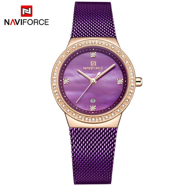 NAVIFORCE Top Luxury Brand Women Watches Female Fashion Analog Quartz Watch Ladies Simple Casual Wrist Watches Relogio Feminino