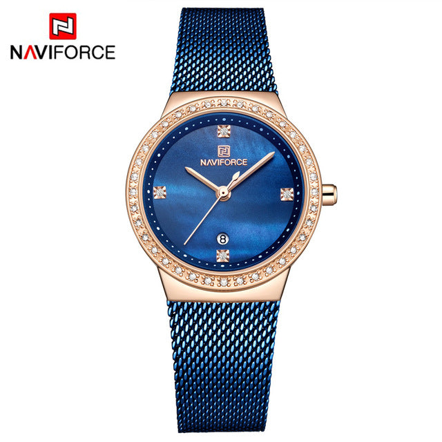 NAVIFORCE Top Luxury Brand Women Watches Female Fashion Analog Quartz Watch Ladies Simple Casual Wrist Watches Relogio Feminino