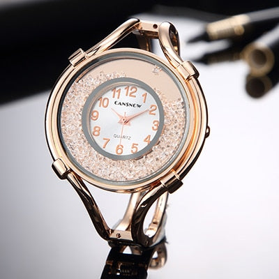 Bayan Kol Saati Top Brand Luxury Gold Women Crystal Watches Fashion Casual Ladies Bangle Bracelet Watch Female Clock Reloj Mujer