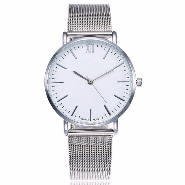 Vansvar Brand Fashion Rose Gold Mesh Band Wrist Watch Luxury Women Silver Quartz Watches Gift Relogio Feminino Drop Shipping V72