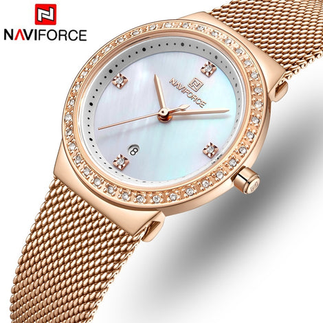 NAVIFORCE Top Luxury Brand Women Watches Female Fashion Analog Quartz Watch Ladies Simple Casual Wrist Watches Relogio Feminino